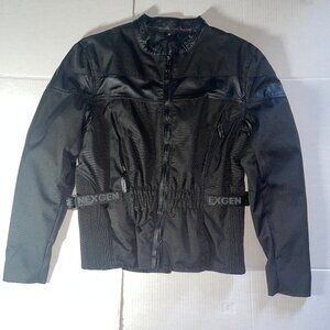 Women’s Nexgen Black Motorcycle Jacket Removable Lining Size M
